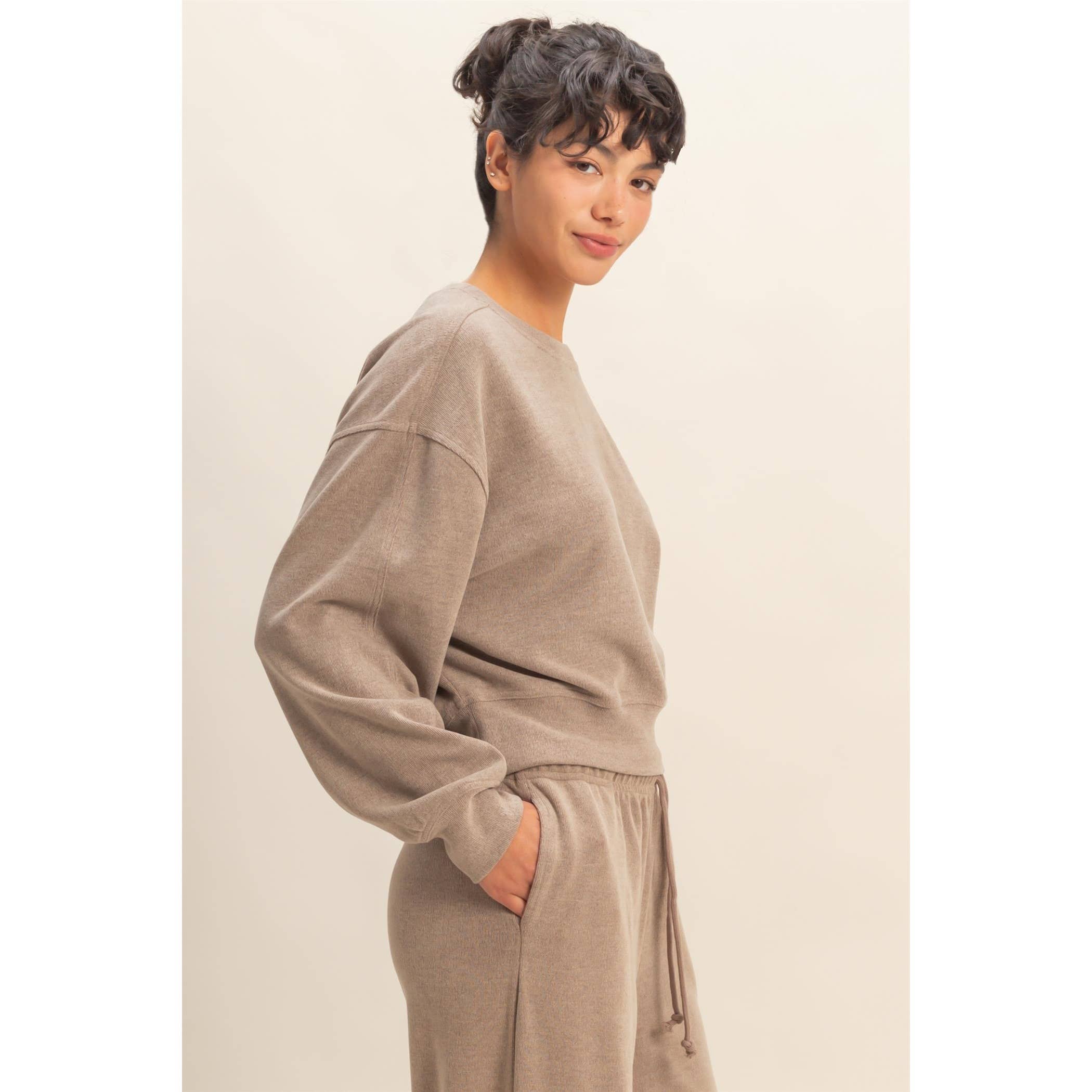 Madison Ribbed Relaxed Fit Sweatshirt