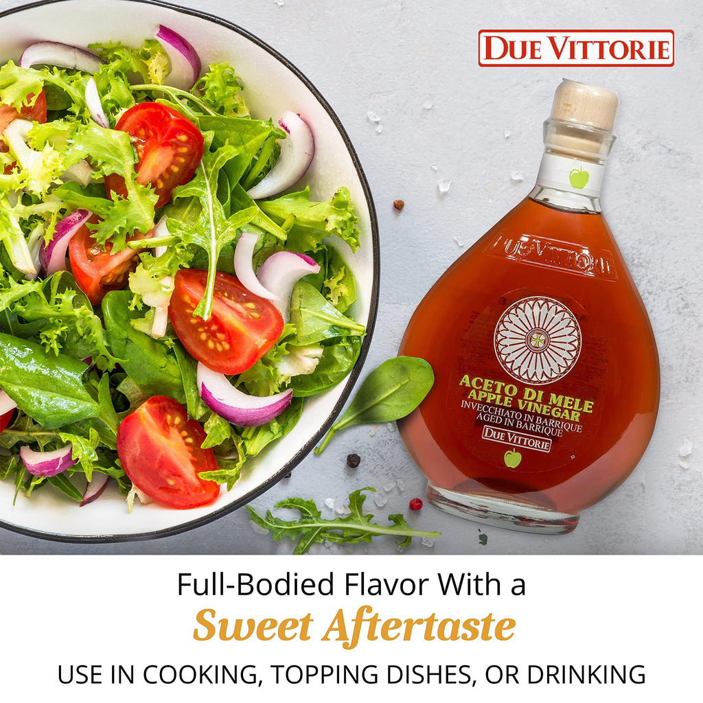 Due Vittorie Italian Apple Cider Vinegar Aged in Wine Barrels – 16.9 fl oz