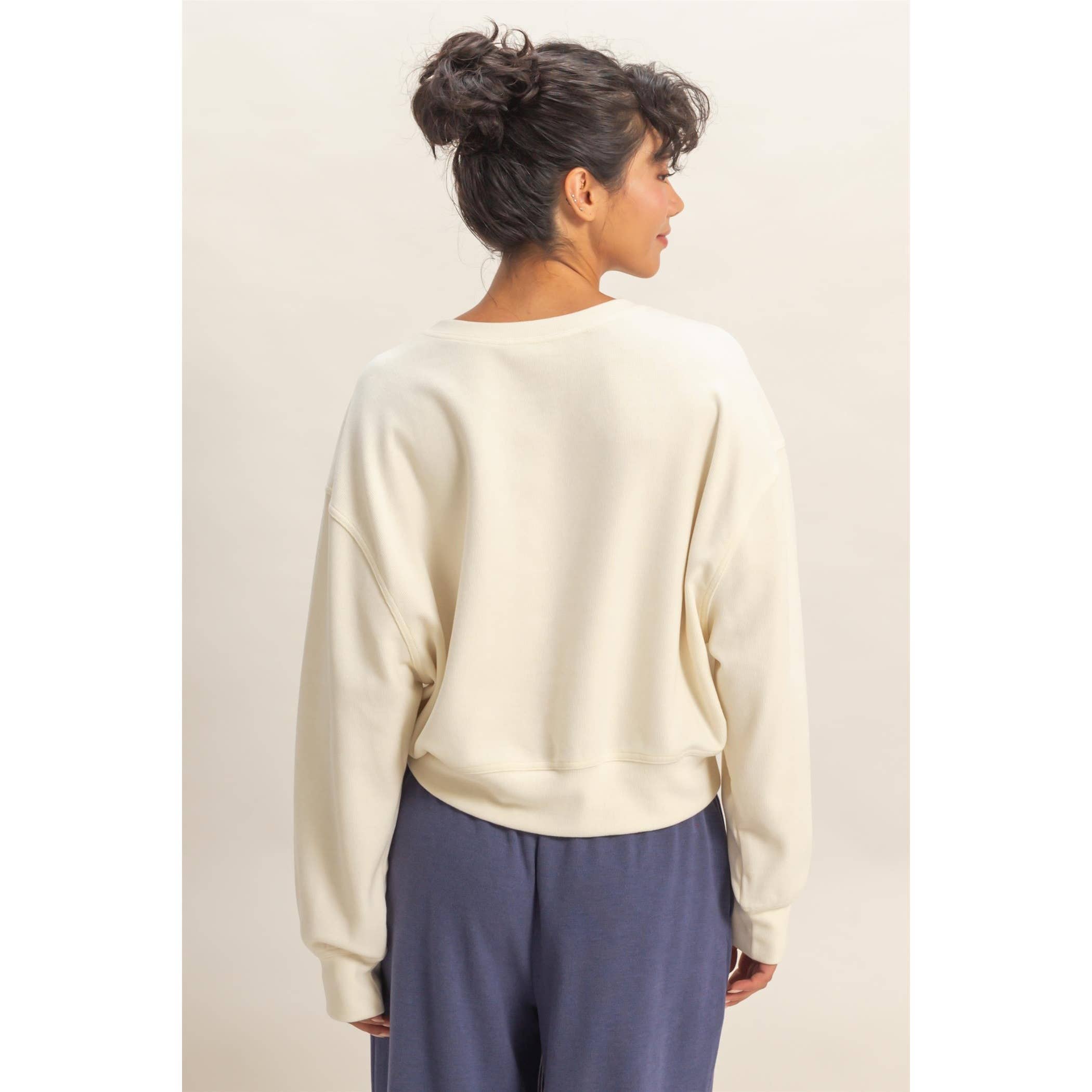 Madison Ribbed Relaxed Fit Sweatshirt
