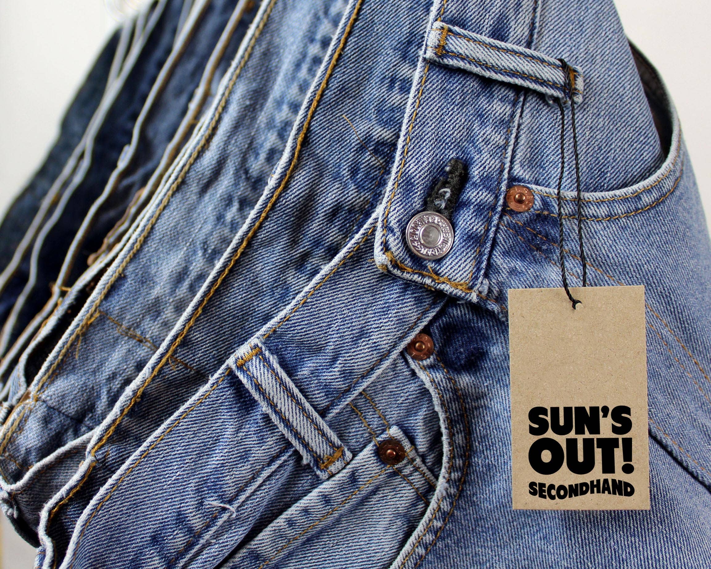 Levi High-Rise Upcycled Denim Cutoff Shorts
